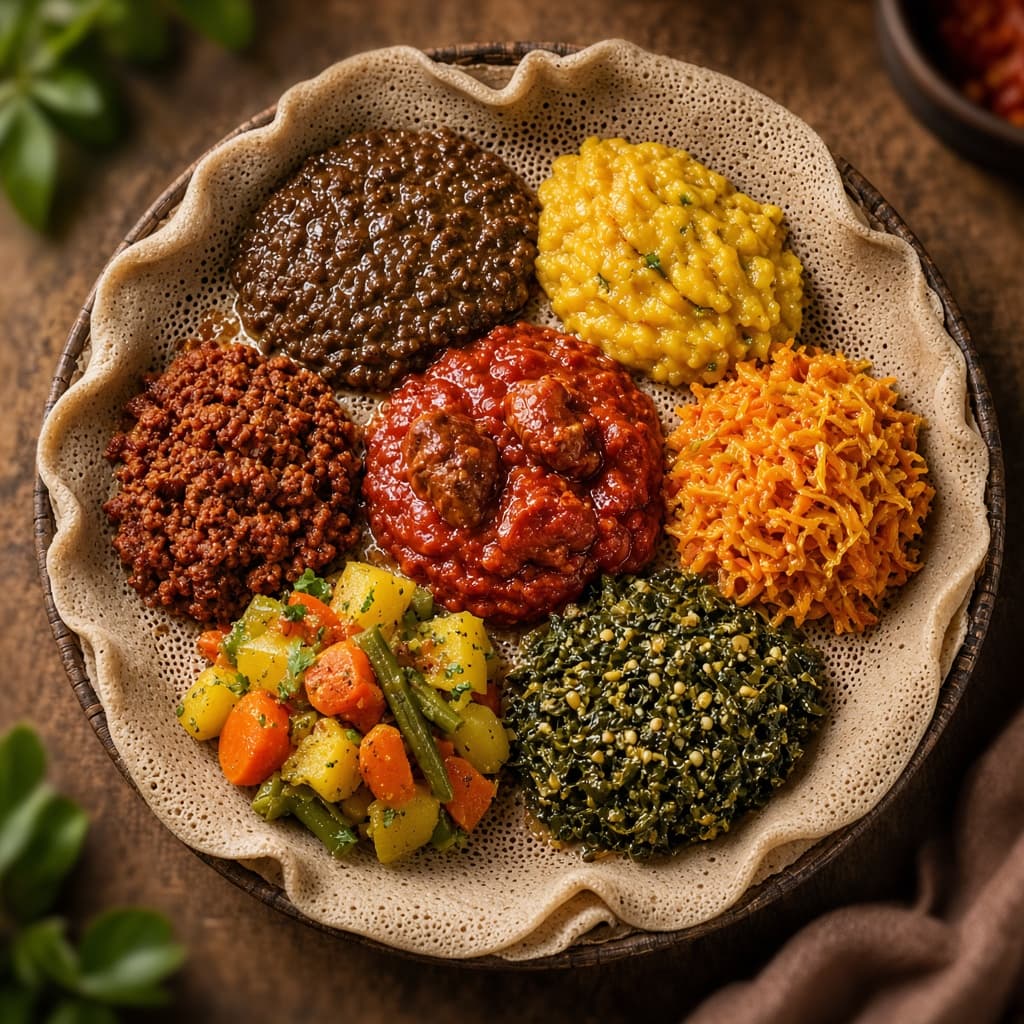 Beyaynetu on injera
